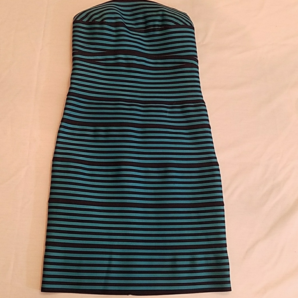 Navy Blue/Turquoise Tube Dress